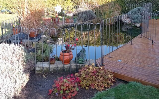Barrière pour ma terrasse avec étang