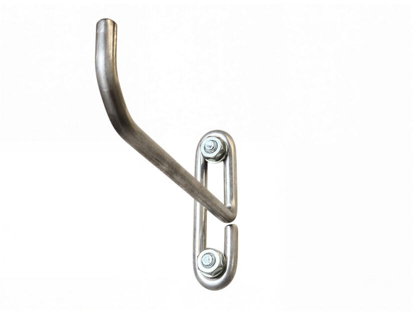 Der Halter ist aus massivem Edelstahldraht Ø 10 mm gefertigt und sehr stabil.