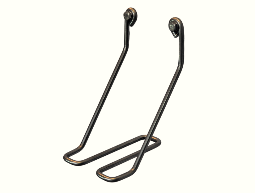 Kanisterhalter klein SCHMAL aus massivem, 10 mm starkem Edelstahl.