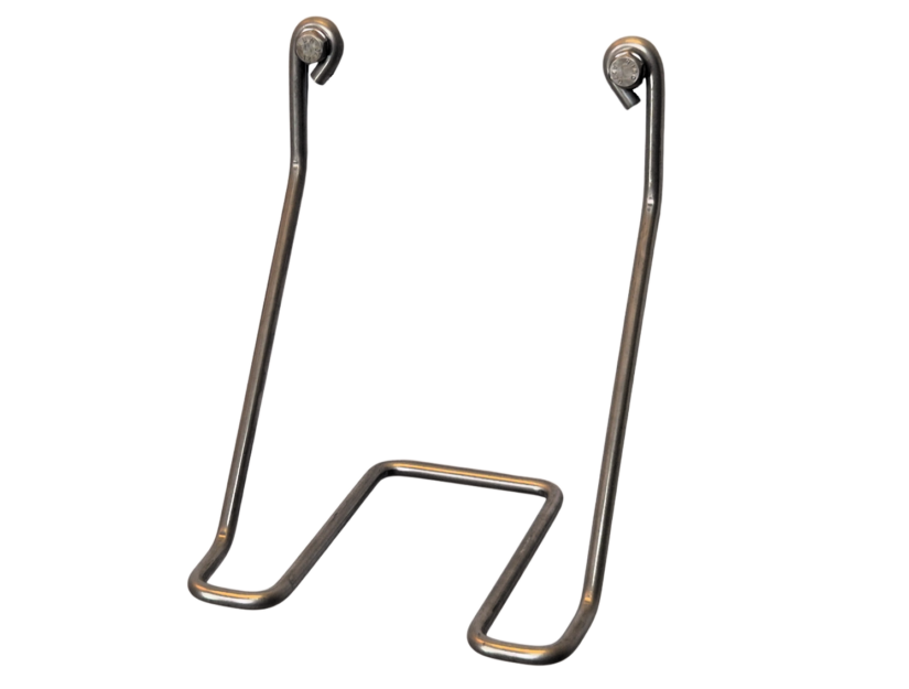Kanisterhalter klein QUER aus massivem, 10 mm starkem Edelstahl.