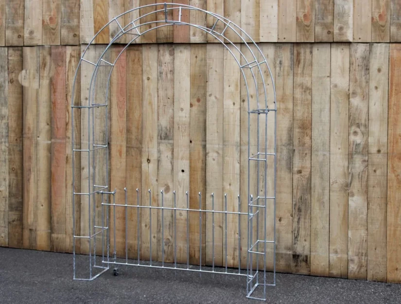 Rozenboog met deur anneau 80 cm hoog verzinkt (roest niet).