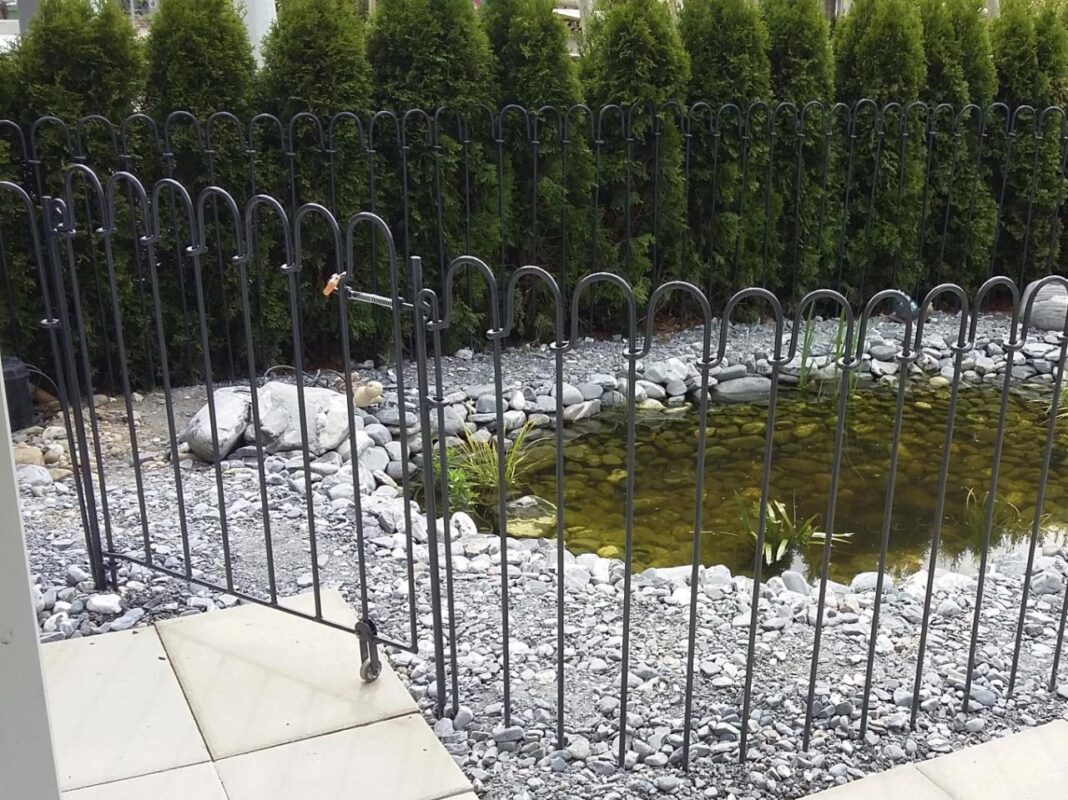 Deur met veergrendel Vijverhek light